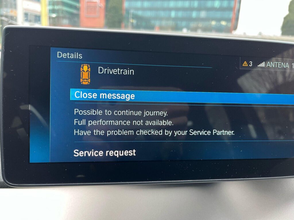 BMW i3 Drivetrain Service Request